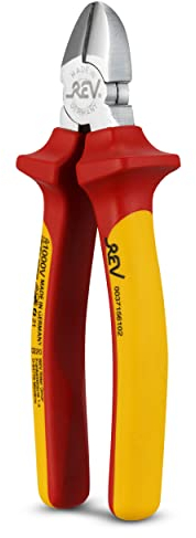 REV Seitenschneider, Zange für harten Draht - Sicherheit bis 1000V~, gelb-rot