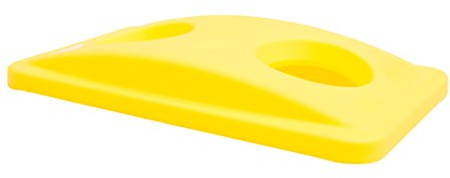 Rubbermaid Commercial Products Slim Jim Recycling-Deckel | Für 60‑ und 87‑Liter Slim Jim Behälter | Gelb