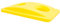 Rubbermaid Commercial Products Slim Jim® Deckel für Flaschen/Dosen| Runde Öffnungen | Passend für 60L/87L Slim Jim Behälter | Für Küchen, Klassenzimmer & gewerbliche Nutzung | Gelb | FG269288YEL