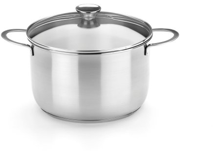 BRA Braisogona_A393956 Ancora - Olla, 26 cm, Acero Inoxidable 18/10, con Tapa de Cristal