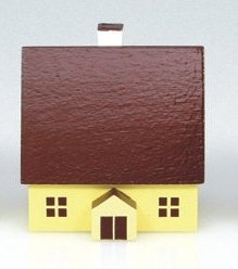 Rudolphs Schatzkiste Tischdekoration Holzhaus bunt Höhe 4cm NEU Haus Baum Figur Kirche Erzgebirge Holz Seiffen Weihnachten Spielzeug Dekoration Tischdeko Kurrende