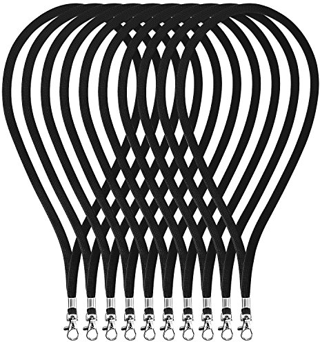 Fushing 100pcs 45cm Nackenband Schlüsselband mit Swivel Schließe für ID-Karten, Abzeichen, Schlüssel, Mitarbeiter, Besucher, usw