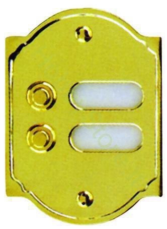 Alubox 2745425 Campanello Ottone Lucido, 2 Pulsanti, Art. CL2