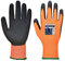 Portwest Vis-Tex Cut Resistant Glove - PU, Size: M, Colour: Orange/Black, A625O8RM