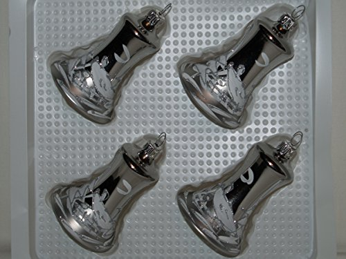 Jingle Bells Lauscha Christbaumschmuck Glocke ANTIK Silber 5cm