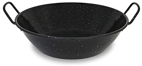 Menax - Paellera Honda - Acero Esmaltado Vitrificado - 32 cm