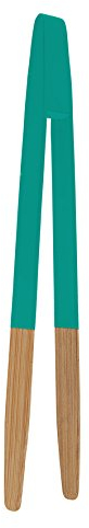 Pebbly Pince à Toast Aimantée, Bambou, Bleu, 24 cm