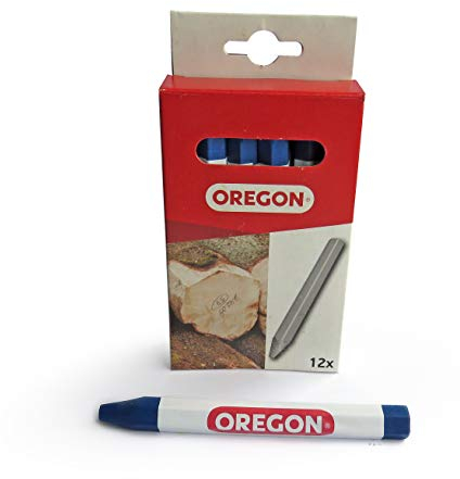 Oregon Makierkreide; Professionelle 6-Seitige Kreidemarker, Schreiben auf Holz, Metall, Stein, Beton, Fliesen, Keramik, Kunststoff, Glas & Mehr, 12er-Pack, Blau (295360)