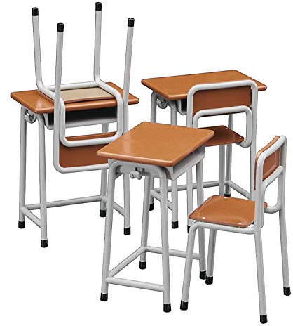Hasegawa FA01 - 1/12 School Desk And Chair by