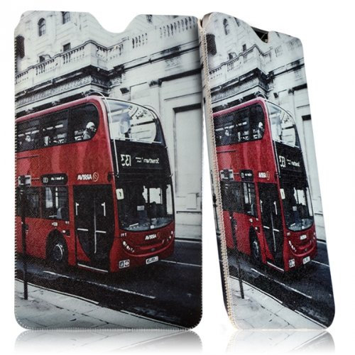 'Seluxion – Funda universal con tirador diseño de autobús londinense para Tablet Samsung Galaxy Tab 3 Lite 7
