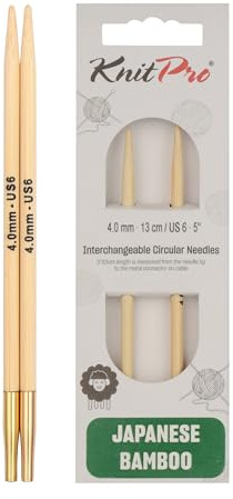 KnitPro K22403 Rundstricknadel, Bamboo, Natur, 12 x 0.4 x 0.4 cm, 2 Count