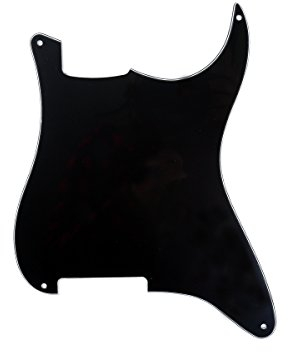 Musiclily 4 Löcher Gitarre Schlagbrett Rohmaterial ST Pickguard für Strat Style E-Gitarre,3 lagig Weiß