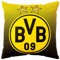 Borussia Dortmund, Polyester , BVB-Kissen mit Emblem, Schwarz / Gelb, 40x40cm, 1 Stück (1er Pack)
