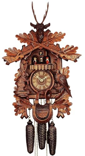 Rombach & Haas Kuckucksuhr Jagdstück, sitzende Figuren