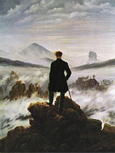 1art1 Caspar David Friedrich Poster Der Wanderer Im Nebelmeer, 1818 Kunstdruck Bild 80x60 cm