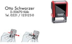 trodat 53536 Textstempelautomat Printy 4910 4.0, 3-zeilig, schwarz
