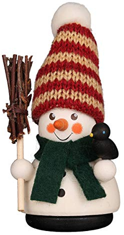 Christian Ulbricht Wackelmännchen - Schneemann mit Besen 11cm