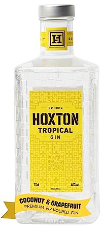 Hoxton Tropical Gin | 70cl | 40% ABV | Coconut, Grapefruit & Juniper Premium Flavoured Gin | Filtered Through Coconut Shells