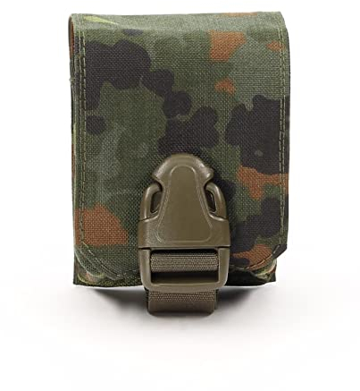 Zentauron Handgranatentasche mit MOLLE-System – für DM51/DM51A1 & NATO-Granaten, Taktische Cordura-Zusatztasche, Einhandbedienung, robust, für Schutzweste Plattenträger Chest Rig, Made in Germany