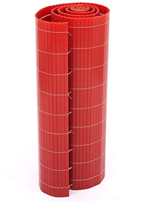 bambus-discount.com AUSLAUF Sichtschutzzaun Kunststoff, Sylt mit 140 x 300cm, Kirsch farbig - Sichtschutz Balkon Terasse Garten Sicht Schutz