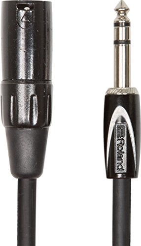 Cavo di Interconnessione Bilanciato Roland Black Series—Da Trs Maschio da 1/4” a Xlr Maschio, 4.5M / 15Ft - Rcc-15-Trxm