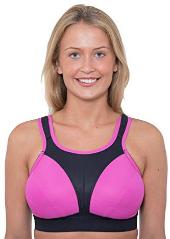 Gemm Ladies High Impact Non Wired Large Sports Bra Small to Plus Size (B&P 46H)