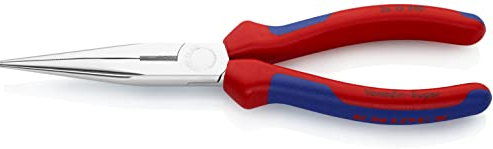 KNIPEX Pinza per meccanica - con becchi mezzotondi con tronchese (pinza a becchi di cicogna) (200 mm) 26 15 200, Multicolore