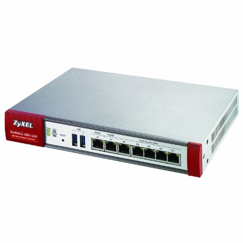 Zyxel ZyWALL USG100 Unified Security Gateway Firewall with 50 VPN Tunnels, SSL VPN, 7 Gigabit Ethernet Ports, High Availability, and Content Filtering