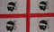 U24 Fahne Flagge Sardinien alt 90 x 150 cm