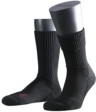 FALKE Unisex Walkie Ergo Wandersocken Dicke Dämpfung Gerippt Strapazierfähig Antiblasen Warm Atmungsaktiv Schnelltrocknend Klimaregulierend Geruchsneutralisierend Wolle Funktionsgarn 1 Paar, Schwarz -