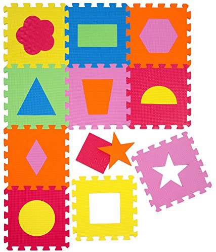 LittleTom 9 Teile Spielmatte ab Null - 30x30 Schaumstoff Puzzlematte Kinder Isomatte Babyspielteppich Outdoor - Puzzle Teppich Matte Babykrabbelmatte Abwaschbar Bodenschutzmatte Kinderzimmer