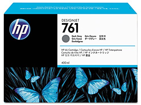HP 761 Dunkelgrau, Original Druckerpatrone | Tinte für DesignJet T7100, T7200, 400 ml (CM996A)