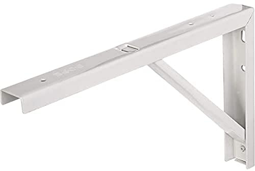 Alberts 803025 Konsole aus U-Profil | wahlweise in verschiedenen Ausführungen | weiß | Höhe 175 mm | Tiefe 400 mm