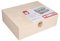 Rayher 62408000 Holz-Teebox, 21,5 x 18 x 7 cm, 6 Fächer, naturbelassen, mit Metallschließe, Teekasten, Teebeutelbox, Holzbox zur Aufbewahrung von Teebeuteln, Kaffeepads, Gewürzen etc.