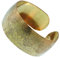 CHICNET Messing Tribal Armreif golden schraffiert konvex gewölbt 25mm breit verstellbar antik Gold Brass schmal Armspange offen Armschmuck Vintage Retro