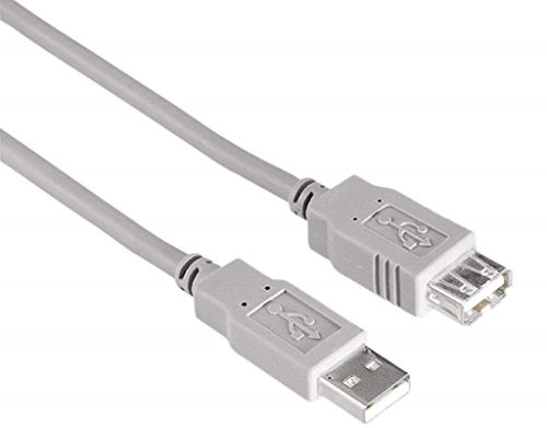 Hama 105403 1.8 m USB A USB A grau Kabel USB – Kabel USB (1,8 m, USB A, USB A, männlich/weiblich, Grau, recht)