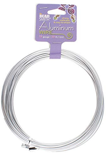 The Beadsmith Petite Aluminum Wire – 18 Gauge – 39 feet – Silver Color – Bendable Craft Wire Used to Jewelry Making, Wire Wrapping, Sculpting, Floral, Modeling and Other DIY Arts & Crafts