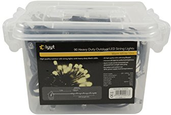 Heavy Duty Outdoor Static String Lights - 90 x LEDS Warm White