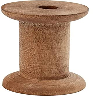 Creativ 100263 30 mm Core 10-Piece Wooden Spool 70 mm Hole Size 10 mm, Brown