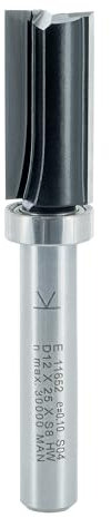 ENT 11652 Bündigfräser HW, Schaft (S) 8 mm, Durchmesser (D) 12 mm, NL 25 mm, SL 38 mm, GL 68 mm, mit Kugellager am Schaft