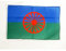 AZ FLAG - Drapeau Gitan voyageur - 45x30 cm - Pavillon Rom - Gypsy 100% Polyester Avec Deux Cordelettes - 20g