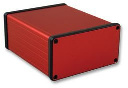 Hammond Electronics 1455N1201RD Profil-Gehäuse 120 x 103 x 53 Aluminium Rot 1St.