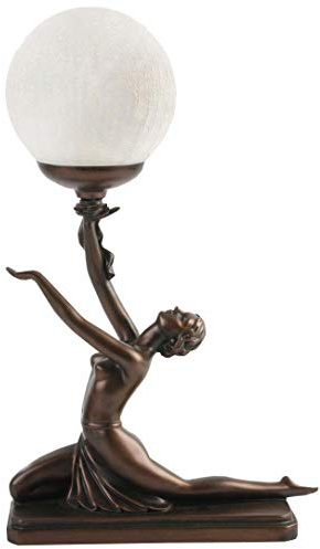 Art Deco Bronze Lighting Nora Kneeling Lamp Figure by Julianna