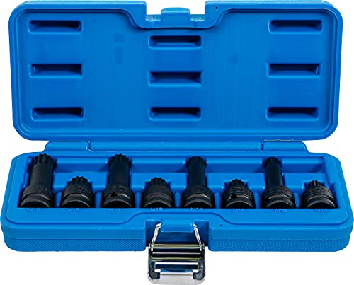 BGS 5381 | Kraft-Bit-Einsatz-Satz | 12,5 mm (1/2) | Innenvielzahn (für XZN) M12 - M18 | 8-tlg.