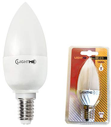 LightMe LED E14 Kerzenform 2 W = 15 W Warmweiß (Ø x L) 37 mm x 106 mm EEK: A+ 1 St.