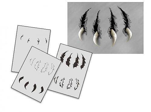AS-210 Kralle Step by Step Airbrushschablone Größe M