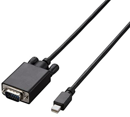 ELECOM Display Conversion Cable miniDisplayPort - VGA 1m [Black] AD-MDPVGA10BK (Japan Import)