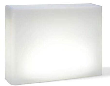Vaso fioriera rettangolare illuminato bianco