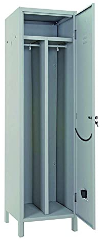 Pro.Metal Pratiko Schrank Umkleide Schmutz/sauber 1 Platz – 1 Tür H 1795 – L 500 – P 500 mm – Spind 'Schmutz/sauber' Blech verniciata. zerlegt geliefert.