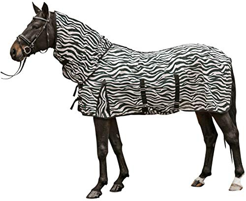 HKM 550686 Fliegendecke mit Halsteil Zebra mit Bauchlatz, M
